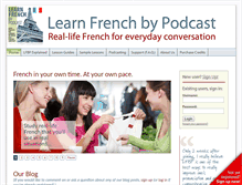 Tablet Screenshot of learnfrenchbypodcast.com